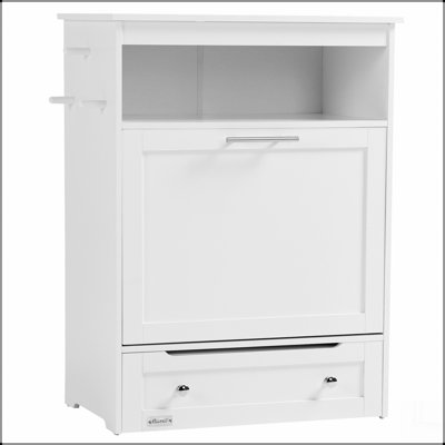 Armoire de rangement blanche avec bols surélevés