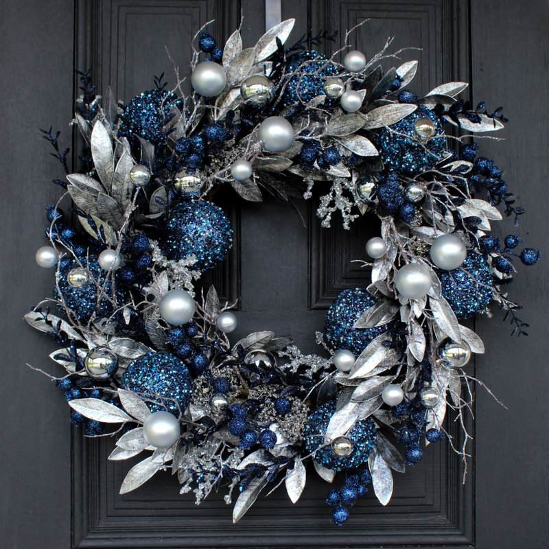 Couronne de soie, H 26 po x l 26 po x P 6 po