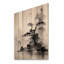 Paysage asiatique, art Sumi sur bois-214225988