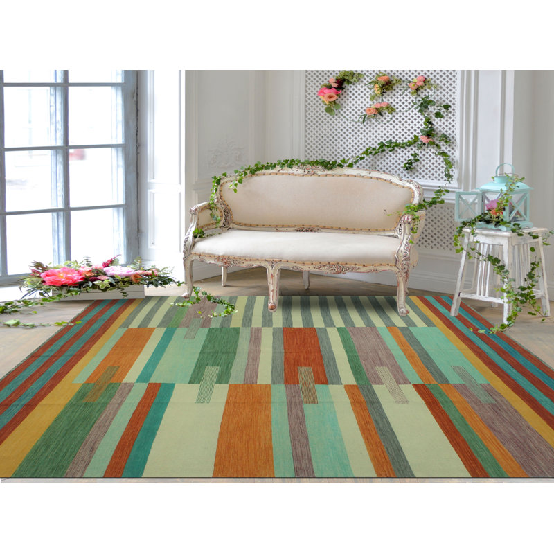 Caileon Wool Striped Indoor Rug