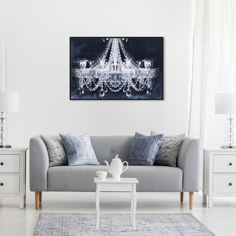 «Dramatic Entrance Indigo», impression sur toile, H 20 po x l 30 po, Cadre noir