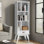 Bibliothèque moderne Mid-Century Draper H 64 "avec tablettes réglables et pieds inclinés