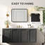 HOMCOM Rectangular Wall Mirror Decorative Mirror Metal Frame 40.5 x 30 cm-1757416601
