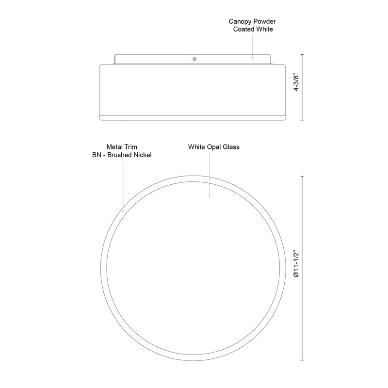 Charlie 1 - Light LED Flush Mount, Black