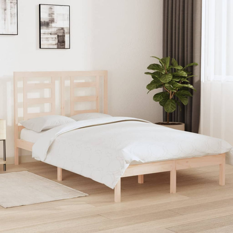 Bed Frame Solid Wood, Kingsize (5'), Brown