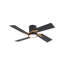 Ventilateur de plafond encastré 48 po avec 4 pales bicolores à 4 lumières à intensité variable, réversible, avec moteur à courant continu et télécommande, sable et noir -384645962-384645956