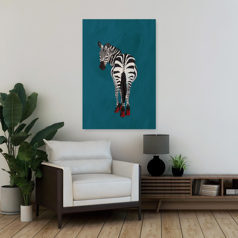Art contemporain, art zébré contemporain, H 36 po x l 24 po
