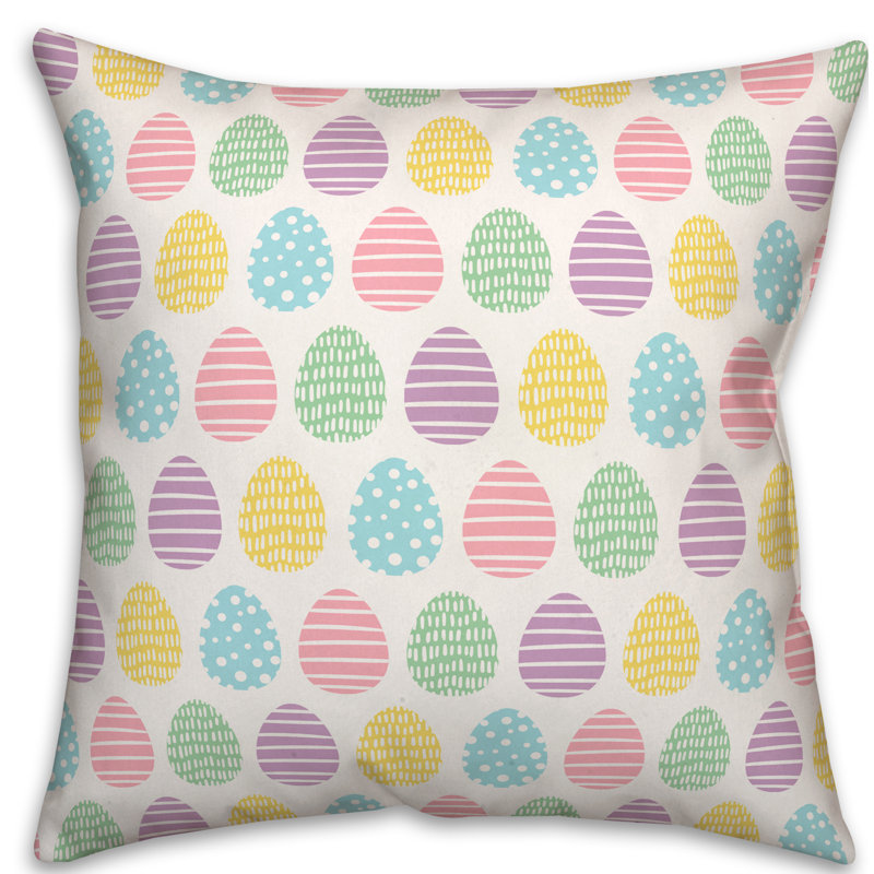 Larocca Pastel Easter Eggs Throw Pillow, 26" x 26"