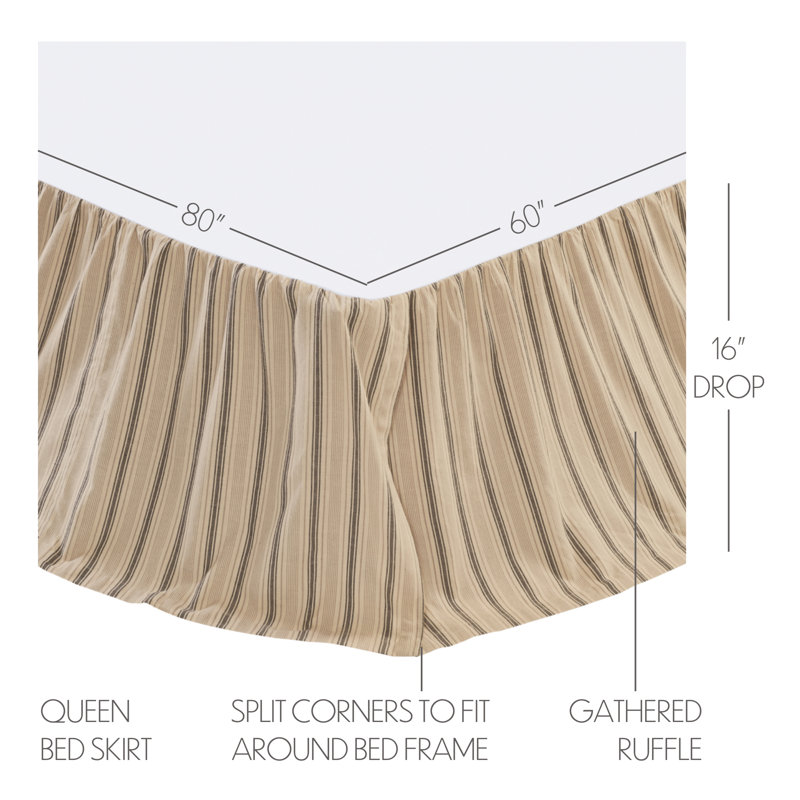 Sawyer Mill Ruffled Bed Skirt, Queen