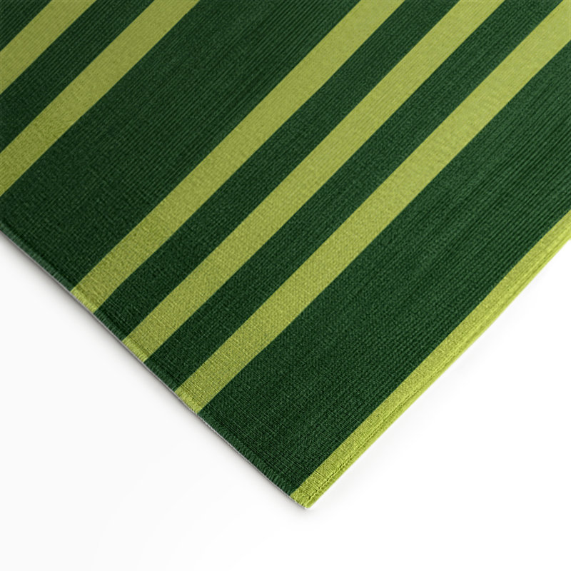 Tapis intérieur / extérieur vert HorizontalStripes, Rectangulaire 3 pi x 5 pi