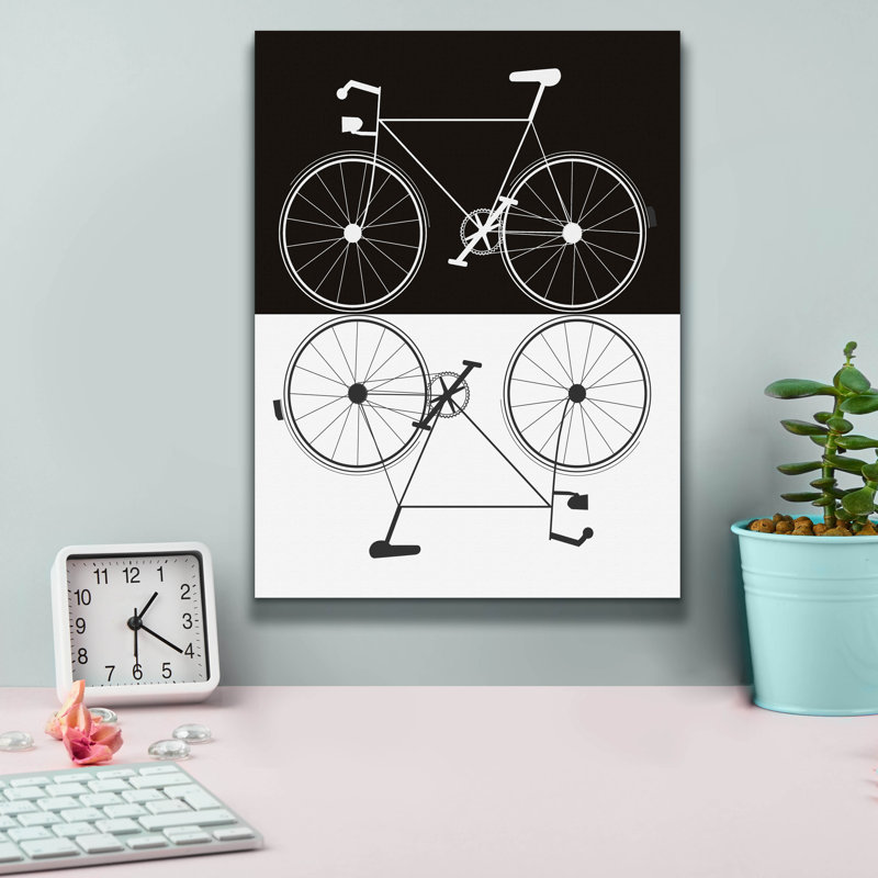 «Two Bikes» par Jan Weiss, H 16 po x l 12 po x P 0,75 po
