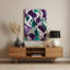 Abstrait aquarelle 37, art mural mauve en métal-228450073