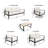 Townsend 5 Piece Sofa Seating Group with Sunbrella® Cushions-93083784