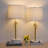 Adjustable Height Modern Table Lamps Set Of 2, 3-Way Dimmable LED Bulbs,  Fabric Shade-1547010856-1547010857