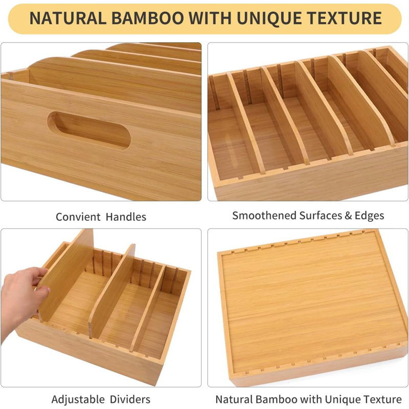 2-pack Bamboo Lid Organizers