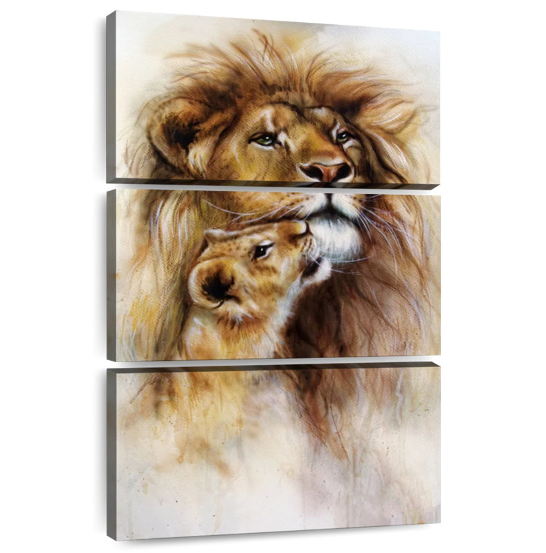 Brampt Lion And Lioness Romance, 57" H x 36" W