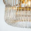 Andaiye Mid-Century Modern Round Glass Gold Ceiling Chandelier Transitional Elegant Dining Room