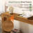 63" Solid Wood Console Table with 2 Shelves