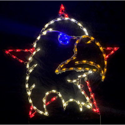 Aigle dans l'étalage patriotique des Fêtes