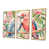 Toile avec cadre flottant or