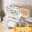 Vanity Desk with Mirror and LED Lights, Makeup Vanity Desk with Sliding Lighted Mirror, Dressing Table Set with Stool & 4 Drawers, Storage Shelves-1218071562