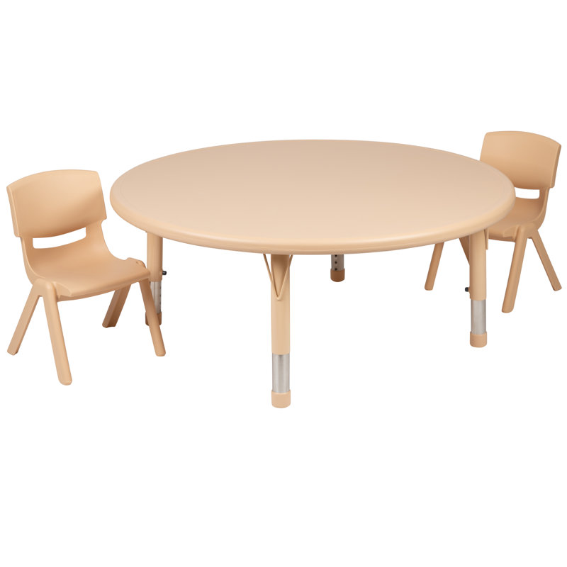 Ensemble de tables d'activités Goddard, Naturel, L 45 po x P 45 po x H 14,5 po à 23,75 po