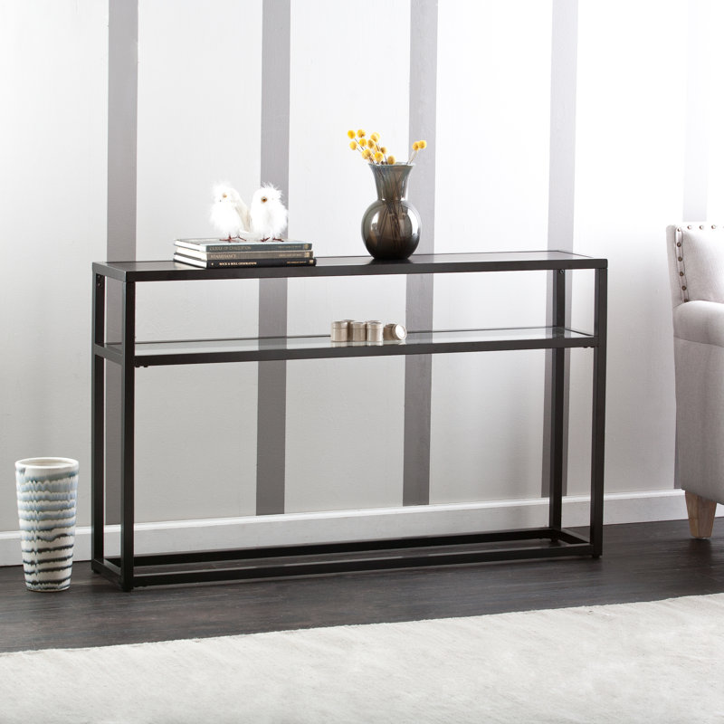 Swanage 50.25'' Glass Top Console Table