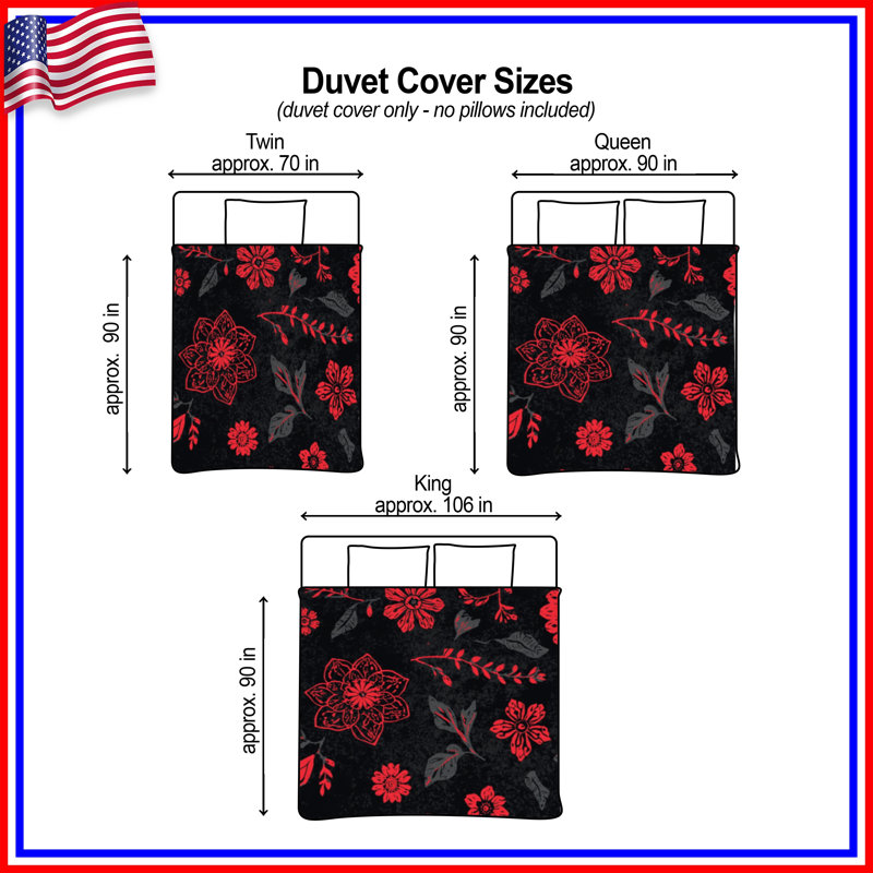 Floral Pattern Duvet Covers, Queen