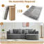 Canapé modulaire surdimensionné de 106 po avec canapé incurvé surdimensionné avec coussins décoratifs Couches incurvées de luxe en L pour le salon-1446656783