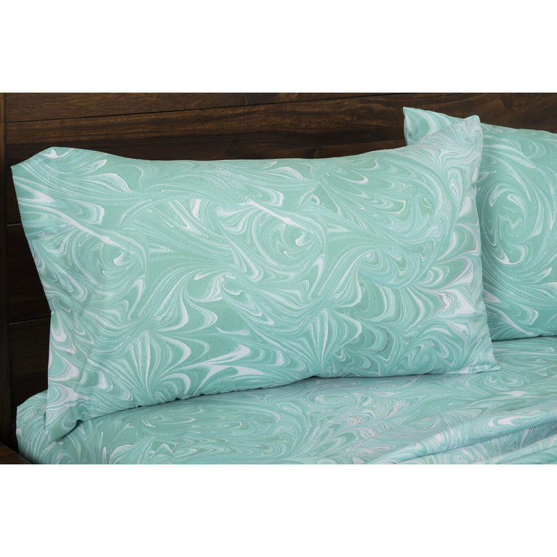 Microfiber Abstract Sheet Set, Queen Sheet Set + Fitted Sheet + 2 Pillowcases