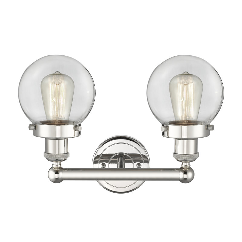 Alphonsa 2 - Light Dimmable Vanity Light, Clear, Polished Nickel