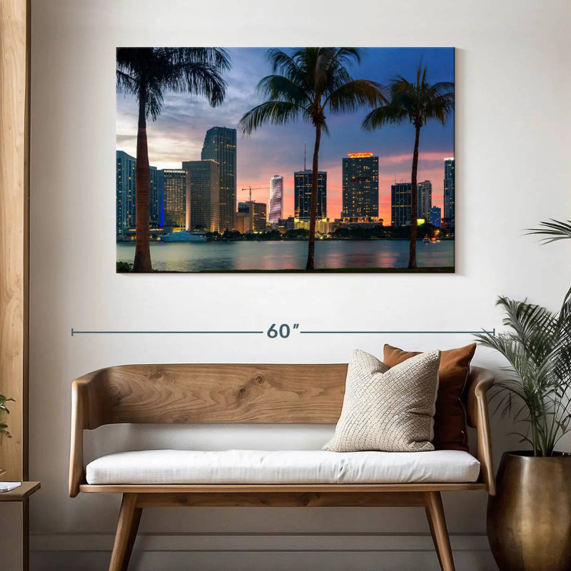 Hannes Miami, horizon au crépuscule, H 32 po x l 48 po