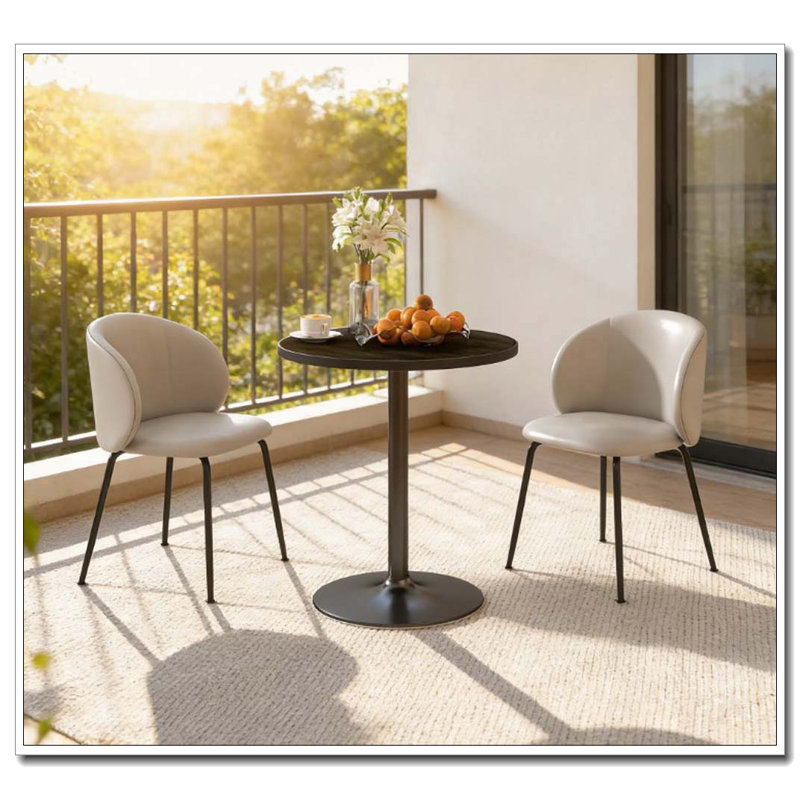 Modern Round Stable Base Small Dining Table
