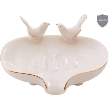 Rebrilliant Ceramic Self Draining Leaf Soap Dish