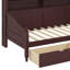 Lit de jour simple avec tiroirs de rangement intégrés, lit de jour simple en bois avec tête de lit et tablettes de rangement-332750549