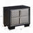 Silver And Black 2-Drawer Nightstand