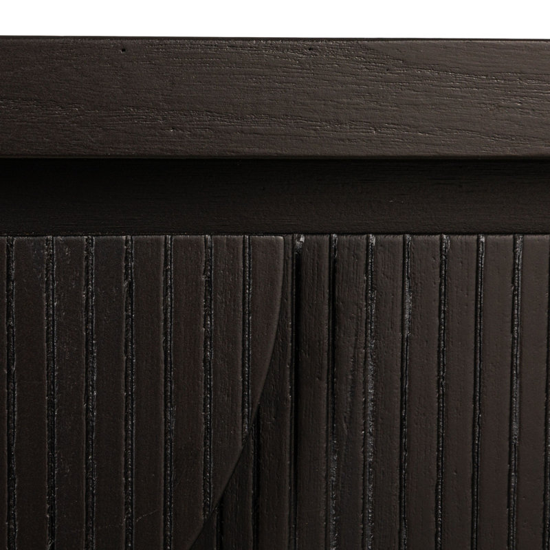 Sleek Black Console Table With Storage Drawers