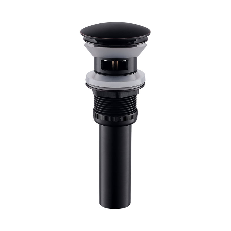 Upc Faucet With Drain, Oil Rubber Black