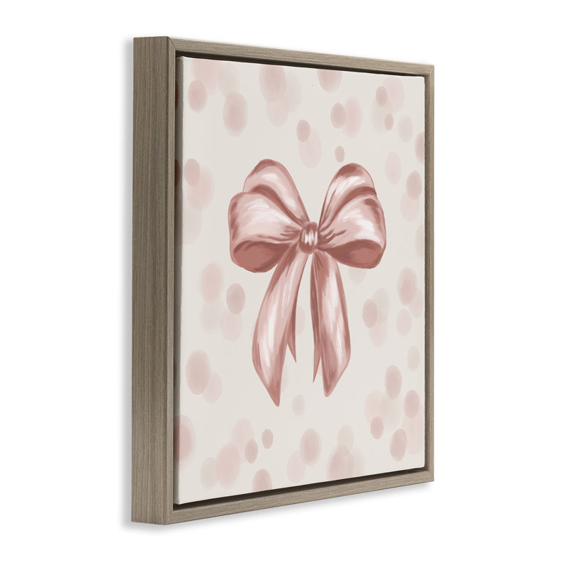 Cadre flottant Subtle Sweetest Bow, design par Kristen Dalpiaz, Cadre flottant orme Montalcino, H 18 po x l 18 po