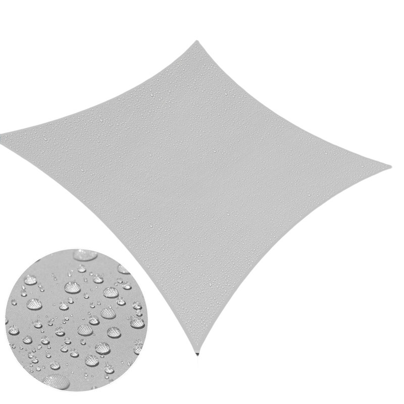 Voile d'ombrage imperméable carré Amgo Custom - durable et résistante aux rayons UV, 7 pi x 7 pi, Grey