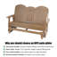 Fauteuil oscillant 3 places, dossier confortable et siège ergonomique, console rabattable avec porte-gobelet-515891567