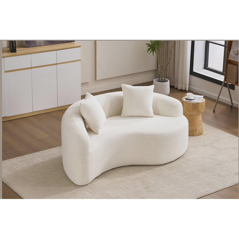 Canapé modulaire S-Curved Chenille, Blanc