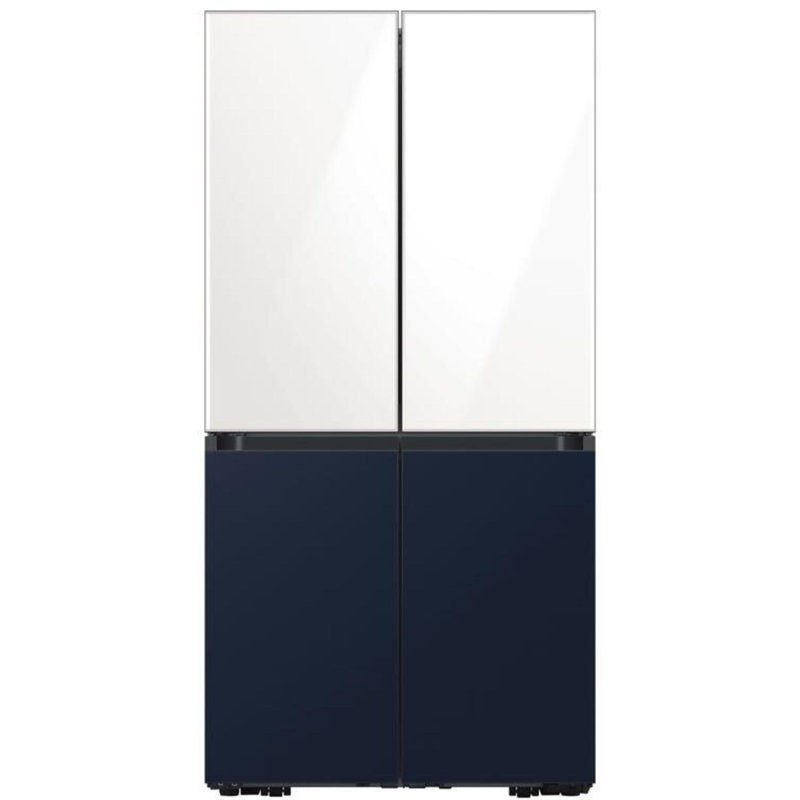 Réfrigérateur intelligent à porte de comptoir de 36 po avec panneaux sur mesure Bespoke, Noir mat, Noir mat