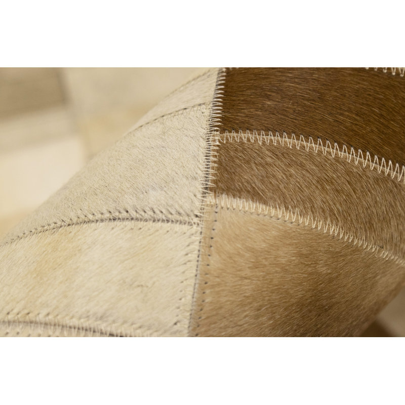 Tapis beige moderne en similicuir 6X6, Rectangle 8 pi x 10 pi