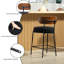 Tabourets de bar à hauteur de comptoir, tabourets de bar de 24 po, tabourets de comptoir Boucle avec dossier, tabourets de bar Boucle pour îlot de cuisine, salle à manger (ensemble de 4)-1938192045