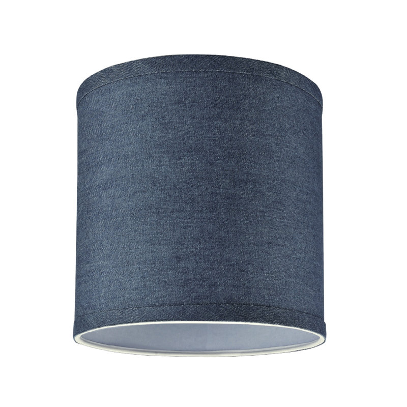 8'' H Denim Fabric Drum Lamp Shade