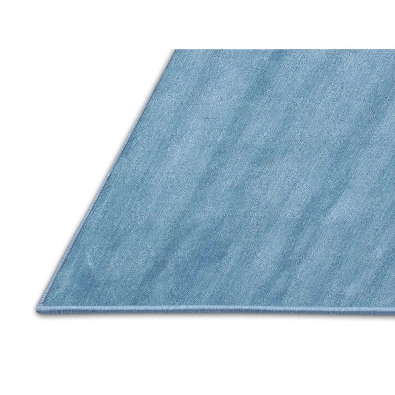 Tapis contemporain bleu, Rectangle 7 pi x 9 pi