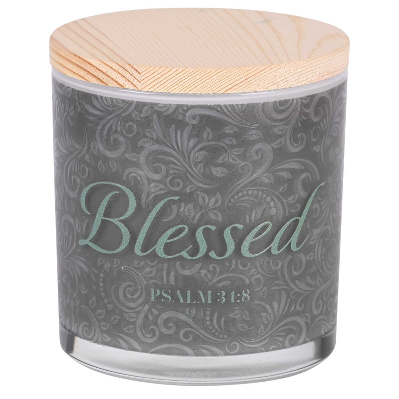 Soy Candle Blessed Psalm 34:8-3 13 Oz