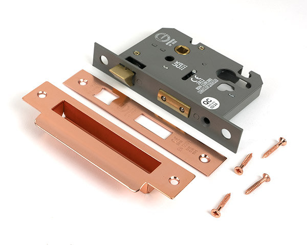Polished Bronze 3" Euro Profile Sash Lock, Polished Bronze