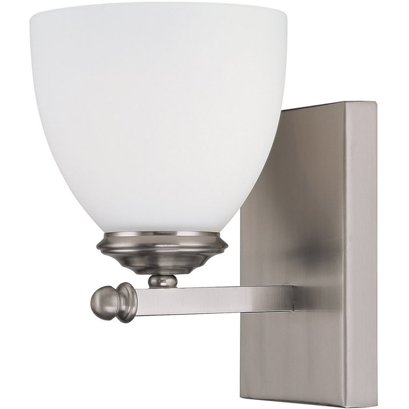 Farrell Armed Sconce, Matte Nickel
